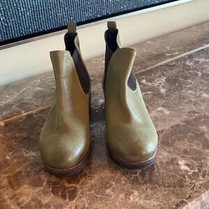 Olive Green Ankle Boots